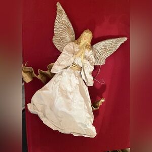 Vintagee Fabric Mache Angel Tree Topper/Ornament